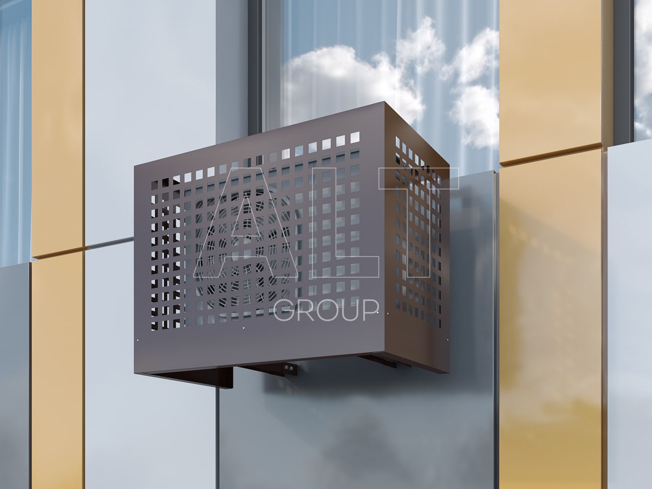 фасадная корзина, цвет коричневый